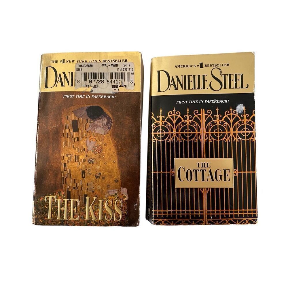 Lot of 2 The Kiss The Cottage By Danielle Steel 2002 Paperback Book Novel Romanc